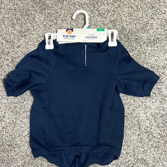 Blue Fleece Dog Hoodie - Picture 2 of 7